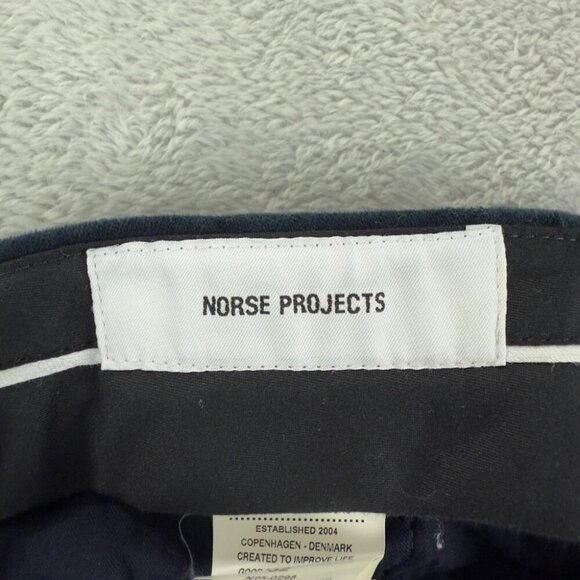Norse Projects Brushed Moleskin Navy Blue Pants Men’s Size 32 Regular - Picture 4 of 14